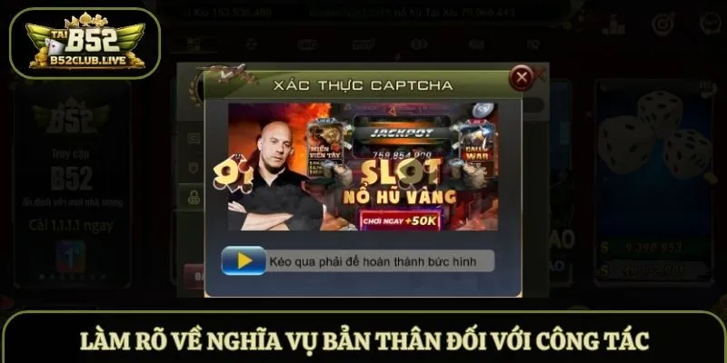 Làm rõ về nghĩa vụ bản thân đối với công tác