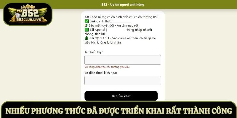 Nhiều phương thức đã được triển khai rất thành công