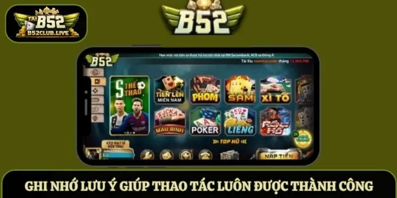 Ghi nhớ lưu ý giúp thao tác luôn được thành công